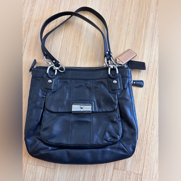 Black Coach Kristen Shoulder Bag - Picture 1 of 8